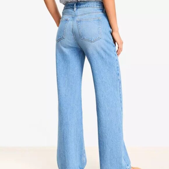 LOFT The Wide Leg High Rise Jeans 28W Vintage Indigo - Picture 5 of 13
